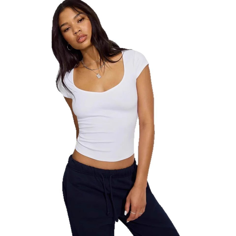 Women's Solid Color Casual Short Sleeve
